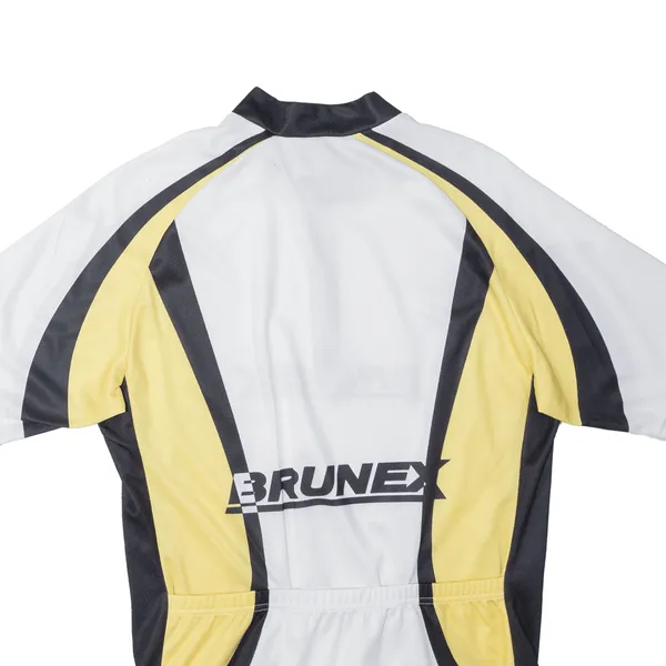 BRUNEX Cycling Shirt Mens Jersey Yellow 1/2 Zip L