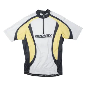 BRUNEX Cycling Shirt Mens Jersey Yellow 1/2 Zip L