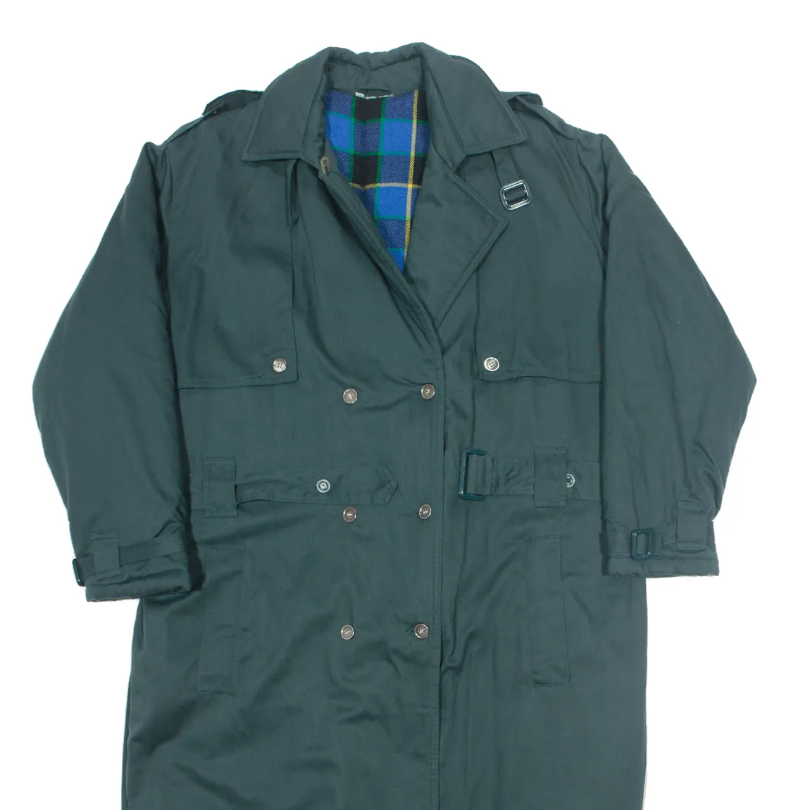 Insulated Womens Trench Coat Green M