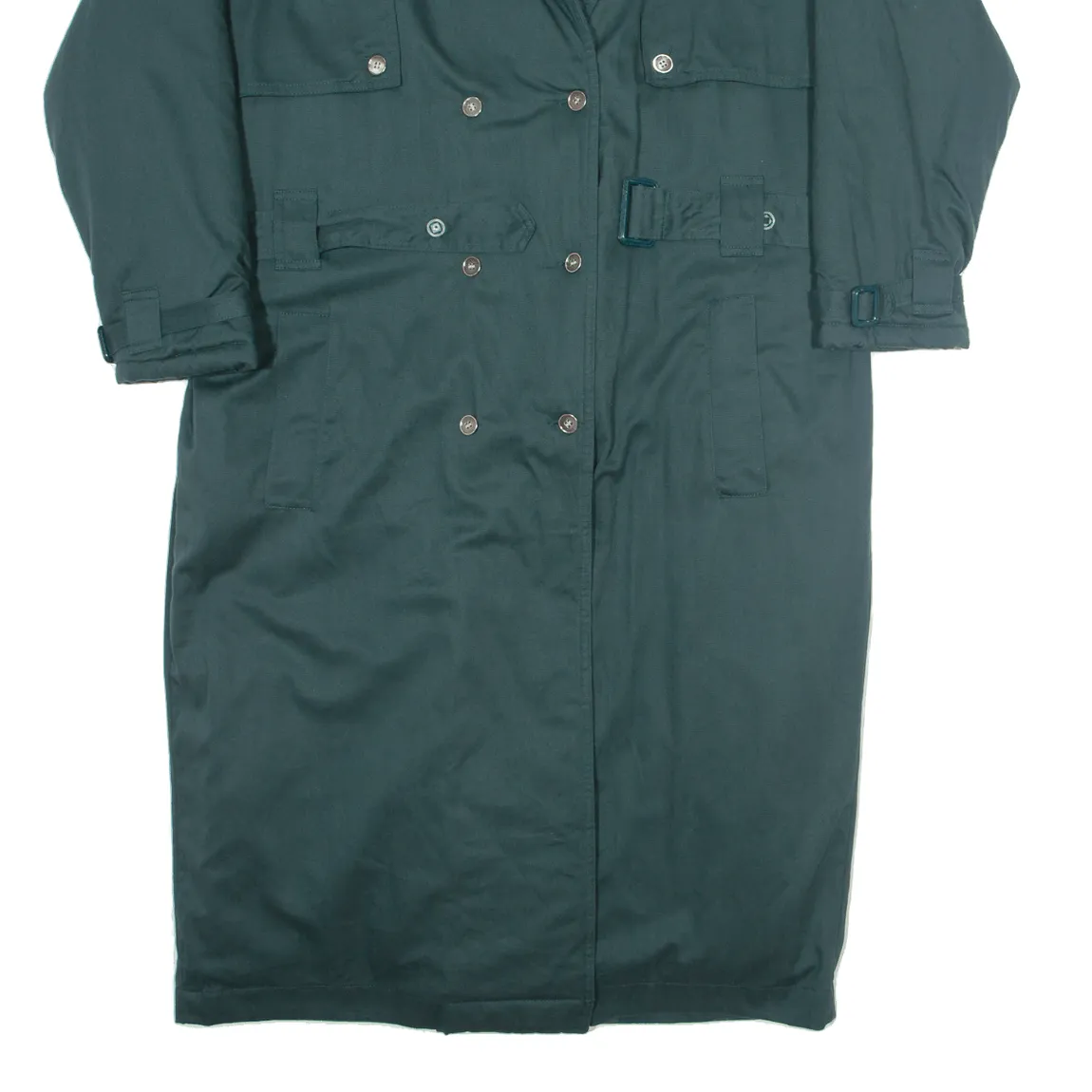 Insulated Womens Trench Coat Green M